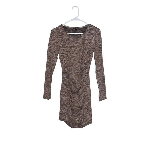 Express Fitted‎ Long Sleeve Bodycon Midi Dress Size Small - Picture 1 of 4